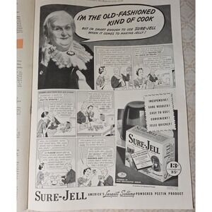 1939 Sure Jell Powdered Pectin Product America's Largest Selling Magazine Ad